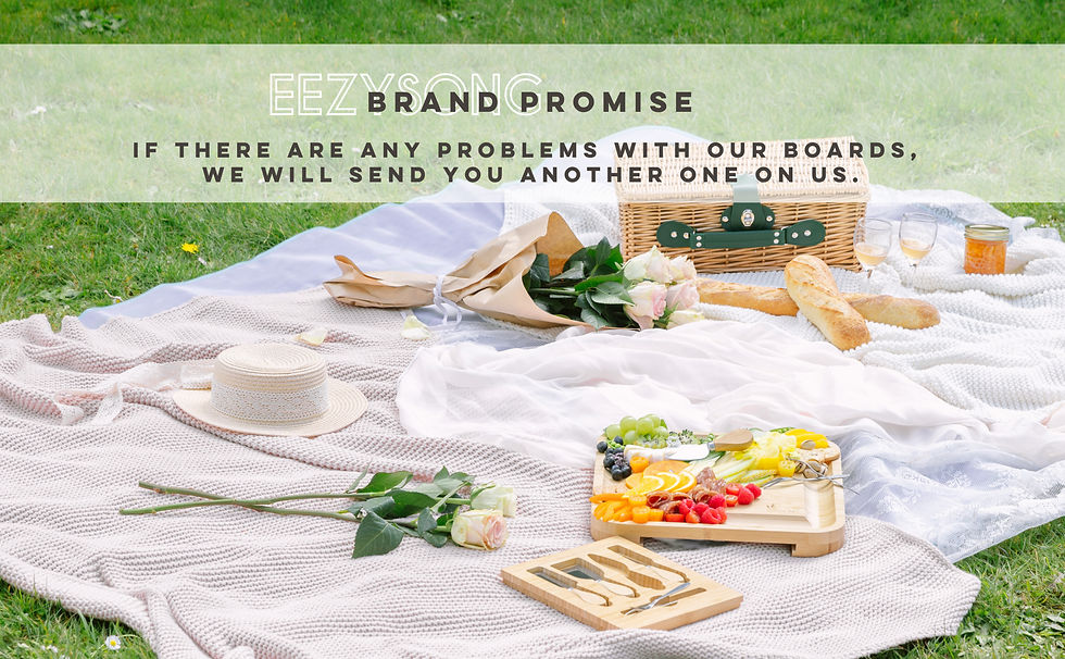 EEZYSONG Bamboo Cheese Charcuterie Board And Knife Set